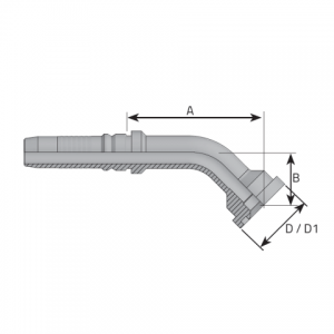 Interlock atloks kods 61 un 45° leņķis 3000psi. (KF45L)